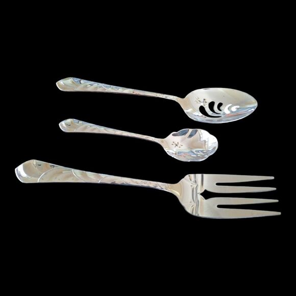 Oneida Pacific Tide Stainless glossy Silverware Flatware Serving Pieces Lot of 6 - Picture 5 of 14